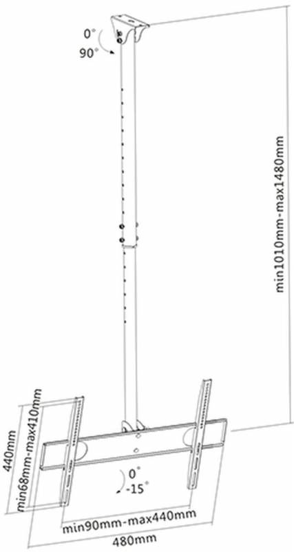 Кронштейн для мониторов Arm Media LCD-1500 черный 26"-65" макс.50кг настольный поворот и наклон