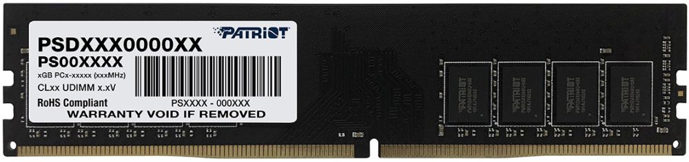 DIMM DDR4 16384Mb PC21300 Patriot Signature Line 16Gb 2666MHz CL19 PSD416G266681