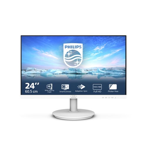 LCD монитор 23.8" Philips 241V8AW/00 белый IPS FHD 75Hz 4ms