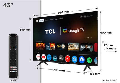 Телевизор TCL 43P7K-UZ