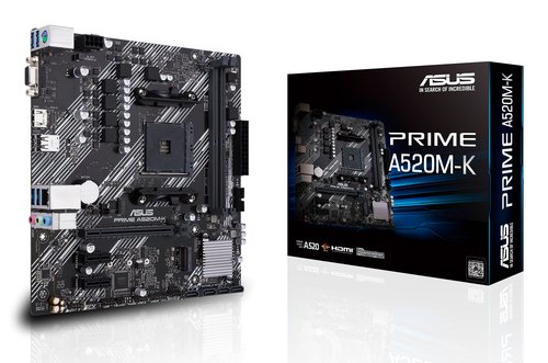 Мат.плата Socket AM4 ASUS PRIME A520M-K