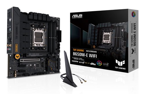 Мат.плата Socket AM5 Asus TUF GAMING B650M-E WIFI (4xDDR5-5200 МГц, 1xPCI-Ex16, 2xM.2, Micro-ATX)