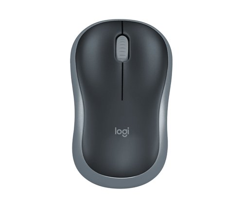 Мышь беспроводная оптическая Logitech M186 черный/серый (1000dpi)