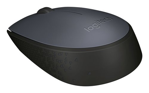Мышь беспроводная оптическая  Logitech M170 черный/темно-серый (1000dpi) USB (2but)