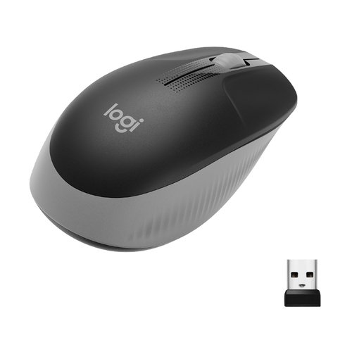 Мышь беспроводная оптическая Logitech M190 черный/серый (1000dpi) USB (2but) 