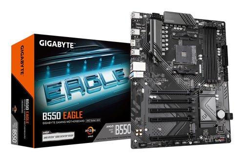 Мат.плата AM4 ATX Gigabyte B550 EAGLE (DDR4, ATX, 1G, HDMI)