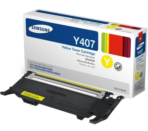 Картридж Samsung CLT-Y407S Yellow (для CLP-320/320N/325/CLX-3185/3185N/3185FN) 1000стр.