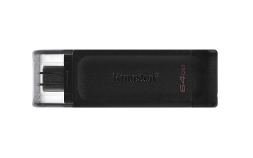 USB-флеш-накопитель 64Gb Kingston Data Traveler 70 USB3.2 BLACK Type-C