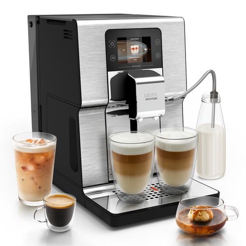 Кофемашина автоматическая Krups Intuition Experience Hot&Cold EA879EE0 серебристый/металлик