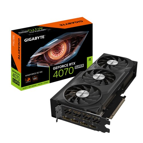 Видеоадаптер PCI-E 12288Mb Gigabyte GeForce RTX 4070 SUPER WINDFORCE OC