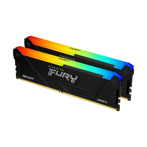 DIMM DDR4 32768Mb 2x16Gb PC25600 3200MHz Kingston FURY Beast Black RGB