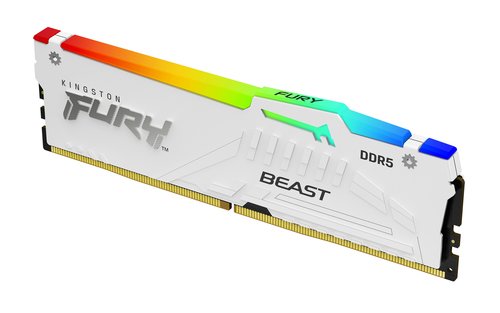 DIMM DDR5 16384Mb 5200МГц 16Gb Kingston FURY Beast White RGB EXPO (KF552C36BWEA-16)