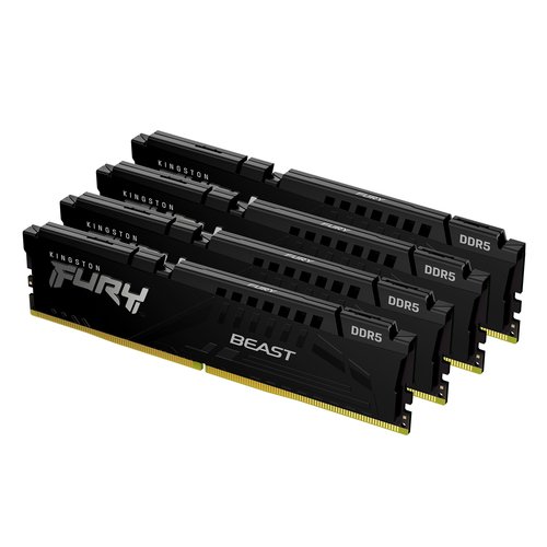 DIMM DDR5 4x16Gb PC5-41600 DDR5-5200 Kingston FURY Beast Black