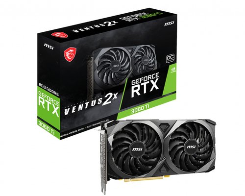 Видеокарта MSI GeForce RTX 3060 Ti Ventus 2X OC V1 LHR 8GB