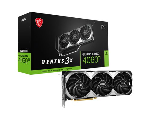 Видеокарта MSI GeForce RTX 4060 Ti VENTUS 3X OC 16GB