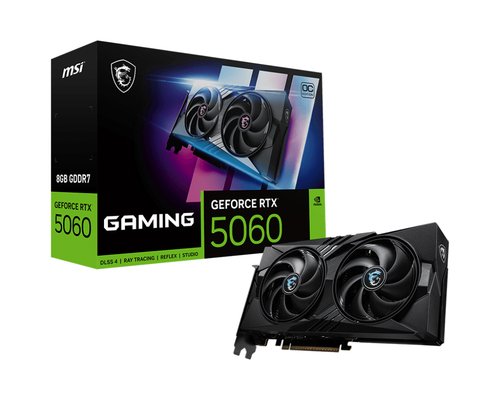 Видеоадаптер PCI-E 8Gb MSI GeForce RTX 5060 8G Gaming OC (128bit,GDDR7,2535/28000,HDMIx1,DPx3)