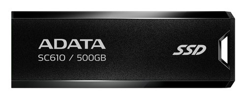 Накопитель SSD USB ADATA 500GB SC610-500G-CBK/RD SC610 1.8" черный (USB3.2 Gen 2 Type-A,550-500Мбай)