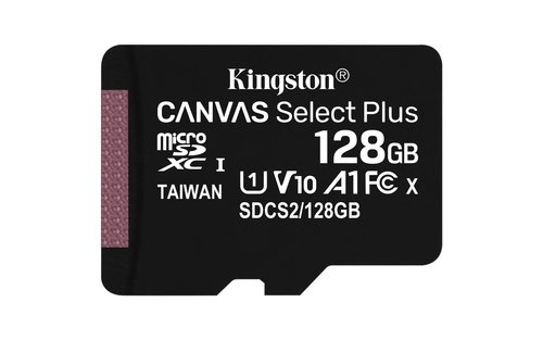 Карта памяти MicroSDXC 128Gb Kingston SDCS2/128Gb Canvas Select Plus w/o adapter