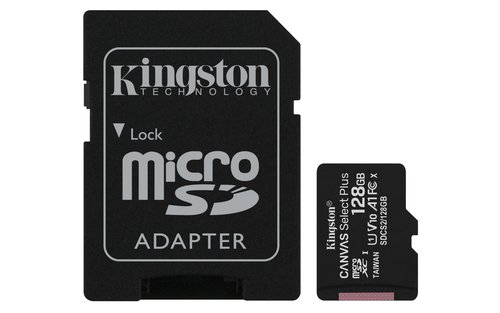Карта памяти MicroSDXC 128GB Kingston SDCS2 128GB Canvas Select Plus + adapter