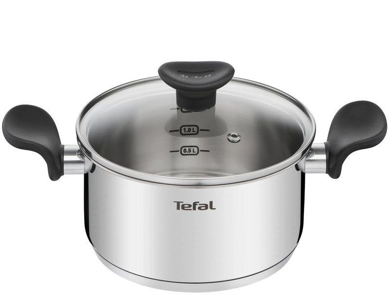 Кастрюля Tefal Primary E3084374 2.1л. d=18см (с крышкой) стальной (2100120956)