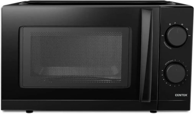 СВЧ Centek CT-1571 (Черный) 700W <20л> открывание дверцы ручкой, премиальная упаковка, таймер 30 мин