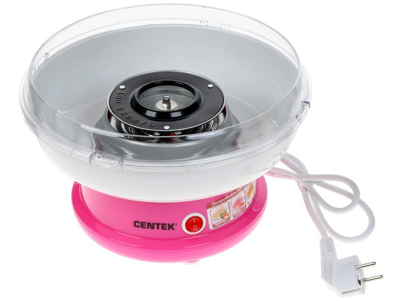 Аппарат для приготовления сладкой ваты Centek CT-1445  500 Вт  нагрев 3-5 мин, цветная вата
