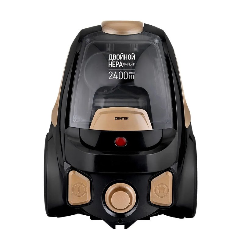 Пылесос Centek CT-2534 (бронз/черн) мультициклон 2400/450Вт, стакан 2 л, телескоп алюм. трубка
