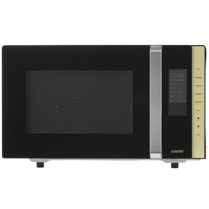 СВЧ Centek CT-1561 (Черный) 800W, 23л, гриль/конвекция, 10 программ, подсветка, открывание ручкой