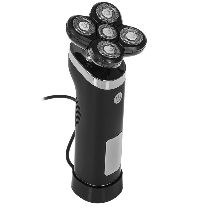 Бритва Centek CT-2151 (черн) ротор 4D, ВЛАЖНОЕ БРИТЬЁ, 5 плав.голов, USB, зарядка 1 час, LiIon800мAч