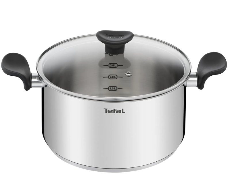 Кастрюля Tefal Primary E3084674 5.2 л. d=24 см (с крышкой) стальной (2100120958)