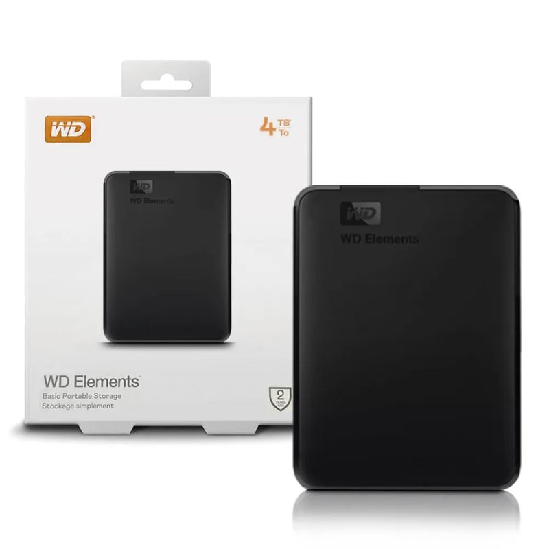 Накопитель HDD USB 4Tb WD Elements Portable WDBU6Y0040BBK-WESN (USB 3.0,внешний 2,5") Black