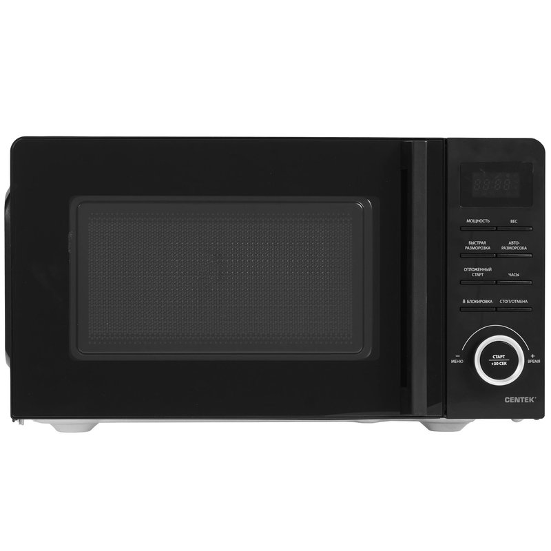 СВЧ Centek CT-1562 (Черный) 700W, 20л, LED дисплей, 11 уровней мощности, таймер, подсветка