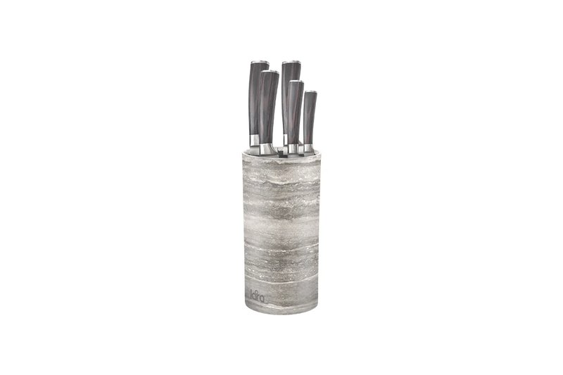 Подставка для ножей универсальная LR05-103 LARA <Gray> <круглая> Soft touch