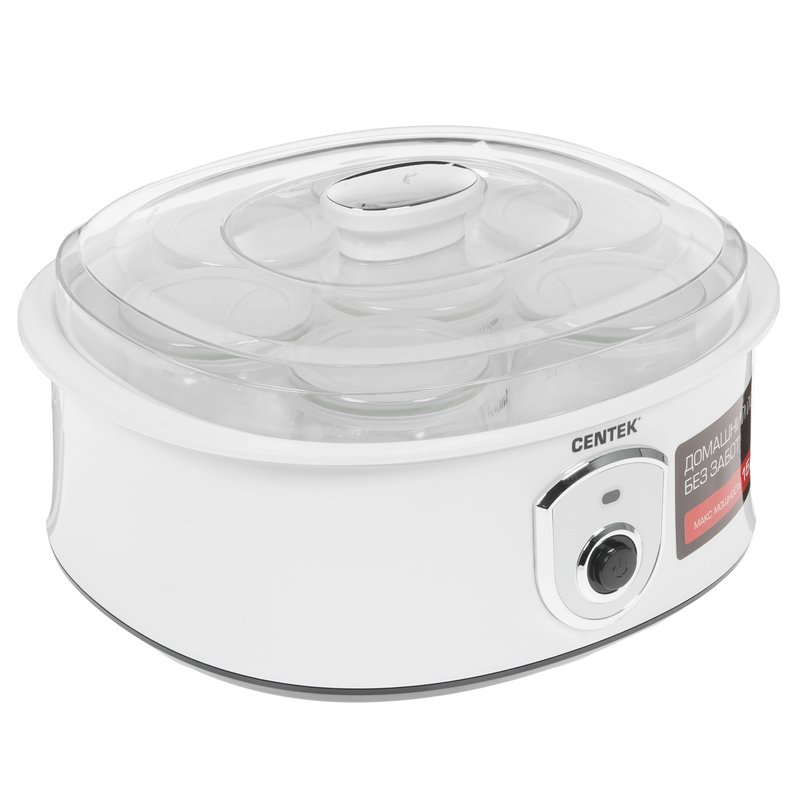 Йогуртница Centek CT-1442 <7 стекл. баночек> 1баночка = 200мл, прозрачная крышка, LED