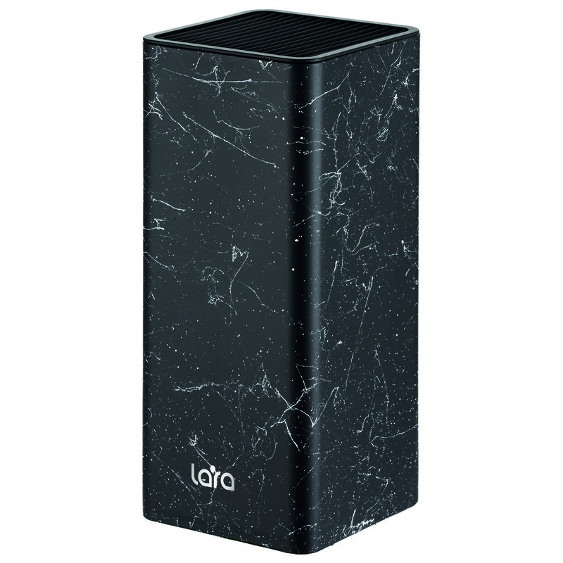 Подставка для ножей универсальная LR05-106 LARA <Black> <квадрат> слоты