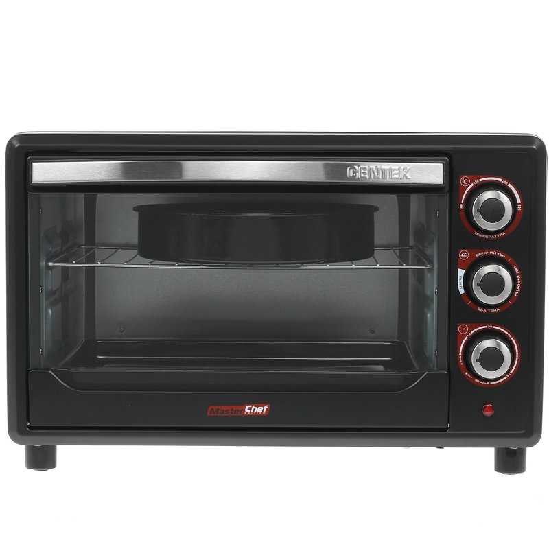 Жарочный шкаф Centek CT-1530-36 BLACK (черн) <36л> 1600Вт 2 противня, таймер 90мин, 4 реж., max 320°